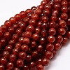 Dyed Natural Agate Faceted Round Beads Strands G-E320B-12mm-08-1
