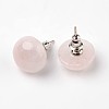 Half Round Dome Natural & Synthetic Mixed Stone Stud Earrings EJEW-L171-M-2