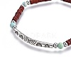 Natural & Synthetic Turquoise Stretch Bracelets BJEW-JB04126-3