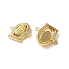 Rack Plating Brass Clear Cubic Zirconia Virgin Mary Connector Charms KK-C084-36A-G-2