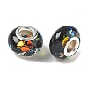 Transparent Resin Rondelle European Beads RESI-S023-29-2