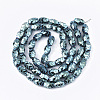 Electroplate Glass Beads Strands EGLA-T018-02-B01-2