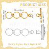2Pcs 2 Colors 925 Sterling Silver Toggle Clasps STER-GA0001-41-2