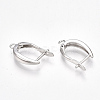 Brass Hoop Earring Findings with Latch Back Closure KK-S350-072P-2