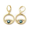 Evil Eye Real 18K Gold Plated Brass Dangle Leverback Earrings EJEW-Q797-09G-04-1