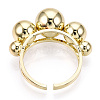 Brass Open Cuff Ring RJEW-Q778-37G-1