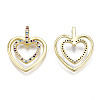 Brass Micro Pave Cubic Zirconia Pendants ZIRC-N039-159-NF-2