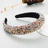 Bling Bling Glass Beaded Hairband OHAR-PW0007-26K-1