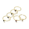 Brass Micro Pave Cubic Zirconia Cuff Rings RJEW-T016-12G-NF-1