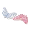 UV Plating Transparent Rainbow Iridescent Acrylic Beads LACR-R001-09A-5