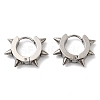 Tarnish Resistant 201 Stainless Steel Spike Hoop Earrings with 304 Stainless Steel Pins EJEW-A098-04P-6