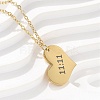 304 Stainless Steel Number 11:11 Pendant Necklaces NJEW-NH0002-01G-01-1
