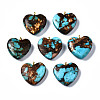Assembled Bronzite and Synthetic Turquoise Pendants G-T111-04C-5