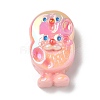 Electroplate Number Theme Resin Beads RESI-Q015-01I-1