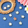 10Pcs Alloy Glass Pendants FIND-YW0010-02-4