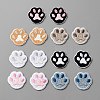 Cat Paw Print Shape Self-Adhesive Cloth Patches PATC-WH0008-13-1