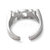 Mother's Day Theme 304 Stainless Steel Rhineatone Rings for Women RJEW-D023-02P-3