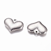 304 Stainless Steel Stamping Blank Tag Heart Pendants STAS-G218-08P-01-2