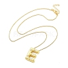 Brass & Plastic Pearl Letter Pendant Box Chain Necklaces for Women NJEW-U017-01G-05-3