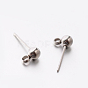 304 Stainless Steel Post Stud Earring Findings STAS-E074-19-1