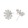 Brass Stud Earring Findings KK-Z099-05P-01-2