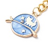 4Pcs Moon Star Planet Enamel Pendant Keychain KEYC-JKC00384-4