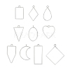 10Pcs Alloy Open Back Bezel Pendants PALLOY-YWC0002-02S-1