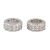 Brass Micro Pave Cubic Zirconia European Beads ZIRC-D026-07P-2