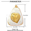 304 Stainless Steel Enamel Pendants STAS-OY002-78G-2