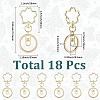 18Pcs Alloy Keychain Clasps KEYC-SC0001-72G-2