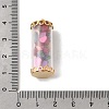 Glass Tube with Natural & Synthetic Mixed Gemstone Chip Beads Inside Pendants LS-FIND-B054-01G-04-3