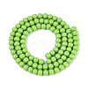 Opaque Solid Color Glass Beads Strands GLAA-N058-6mm-A01-3