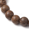 8MM Round Wenge Wood Beaded Stretch Bracelets BJEW-JB10465-01-4