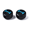 Opaque Black Acrylic Beads MACR-Q242-009B-4