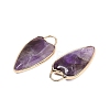 Natural Amethyst Pendants G-G193-02G-04-2