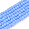 Opaque Solid Color Imitation Jade Glass Beads Strands EGLA-A044-P1mm-D17-1