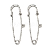 304 Stainless Steel Safety Pins Brooch Findings STAS-K252-11D-P-1