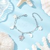 304 Stainless Steel Charm Bracelets BJEW-JB12220-1