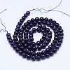Natural Amethyst Round Bead Strands G-M212-8mm-03C-2