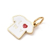 304 Stainless Steel Enamel Pendants STAS-I365-05G-02-2