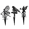 Iron Fairy Garden Stakes AJEW-Z050-01B-1