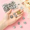 50Pcs 10 Styles Alloy Shank Buttons BUTT-CJ0001-09-4