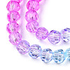 Transparent Glass Beads Strands GLAA-E036-07P-4