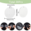 30Pcs Transparent Acrylic Blank Big Pendants TACR-SC0001-20-2
