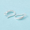 Brass Micro Pave Clear Cubic Zirconia Ear Hooks ZIRC-P100-05S-3