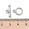Non-Tarnish 304 Stainless Steel Ring Toggle Clasps STAS-A092-09G-P-3