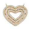 Brass Micro Pave Cubic Zirconia Pendants KK-P280-01G-1