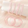 Natural Rose Quartz Beaded Stretch Bracelets BJEW-D446-B-11-7