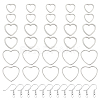 DELORIGIN DIY 304 Stainless Steel Heart Dangle Earrings Making Kit DIY-DR0001-41-1