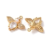 Brass Micro Pave Cubic Zirconia Pendants KK-A284-14G-03-2